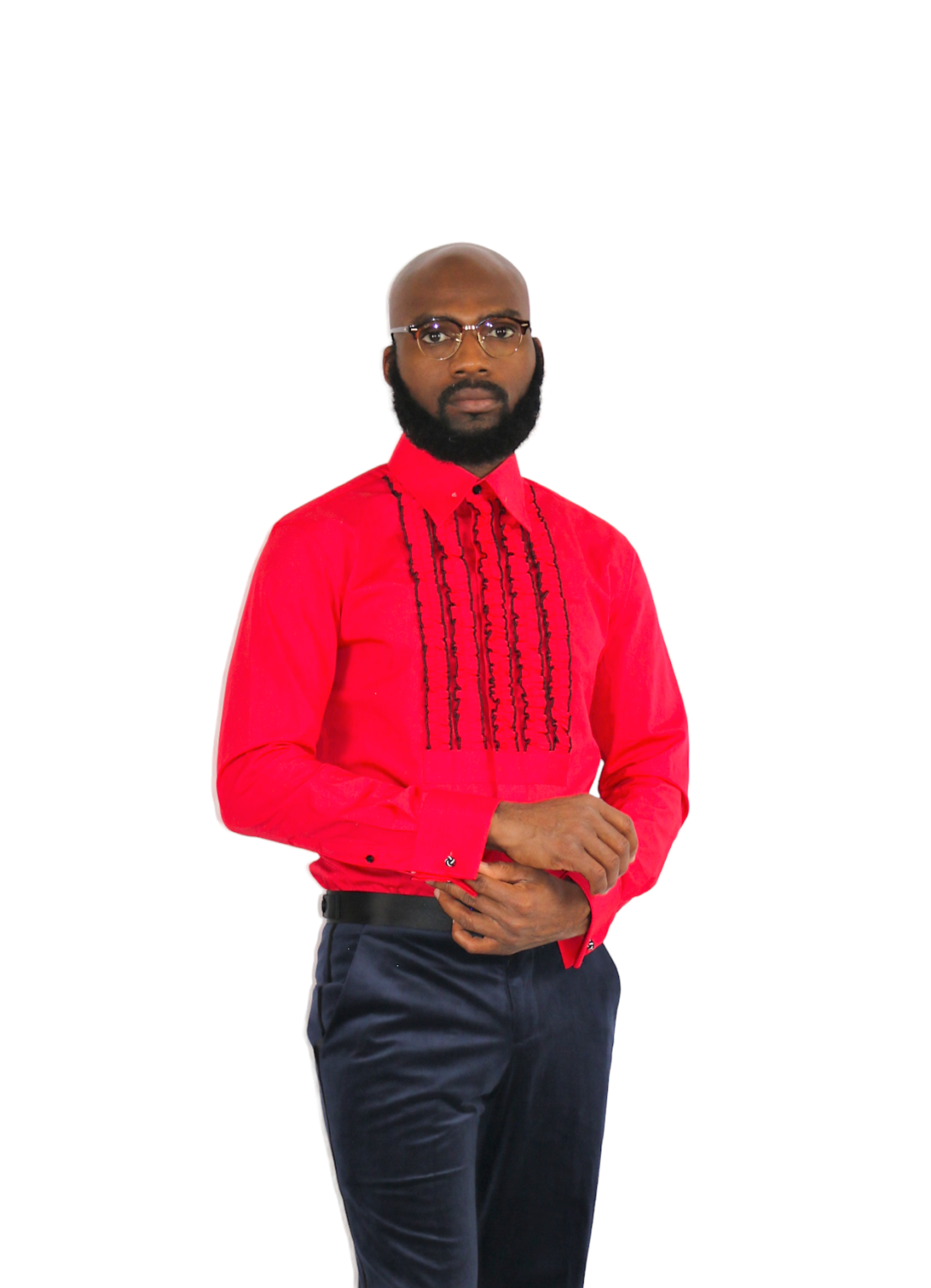 Men's Wedding Tuxedo Ruffle Red Shirt - Unik Collection Men's Wedding Tuxedo Ruffle Red Shirt - Unik Collection