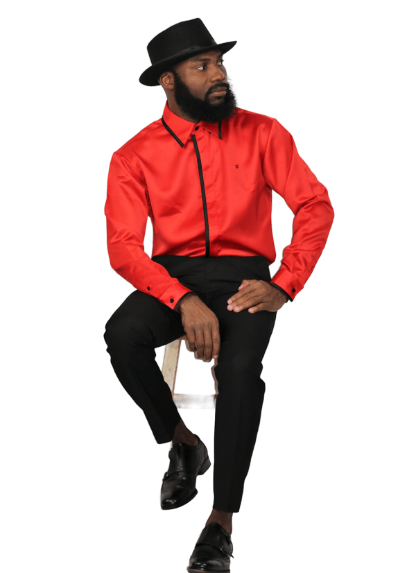 Men’s Luxury Red Dress Shirt - Unik Collection