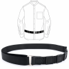 Premium Adjustable Shirt Stay Belt for Men in Black